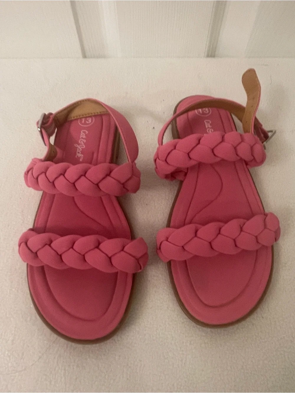 Cat & Jack Hot Pink Braided Strap Girls' Sandals